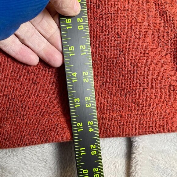 Orvis Womans Henley Sweater Large Red Heathered Long-Sleeve Pullover Cozy Lounge - Picture 4 of 9